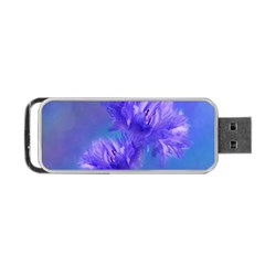 Flowers Cornflower Floral Chic Stylish Purple  Portable Usb Flash (two Sides) by yoursparklingshop