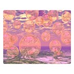 Glorious Skies, Abstract Pink And Yellow Dream Double Sided Flano Blanket (Large)  Blanket Back