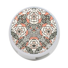 Petals In Vintage Pink, Bold Flower Design 4-port Usb Hub (two Sides) by Zandiepants