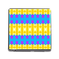 Rhombus And Other Shapes Pattern                                          			memory Card Reader (square) by LalyLauraFLM