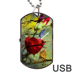 Rusty Globe Mallow Flower Dog Tag Usb Flash (one Side)
