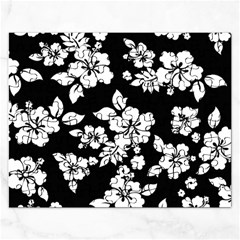 Black And White Hawaiian Rectangular Jigsaw Puzzl