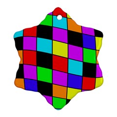 Colorful Cubes  Snowflake Ornament (2-side) by Valentinaart