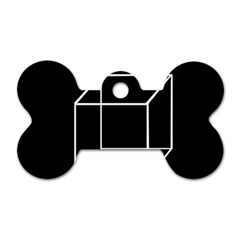 Simple Cube Dog Tag Bone (one Side) by Valentinaart
