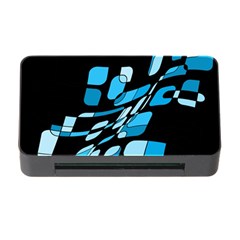 Blue Abstraction Memory Card Reader With Cf by Valentinaart