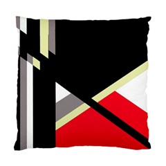 Red And Black Abstraction Standard Cushion Case (two Sides) by Valentinaart
