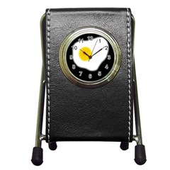 Egg Pen Holder Desk Clocks by Valentinaart