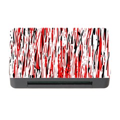 Red, Black And White Pattern Memory Card Reader With Cf by Valentinaart