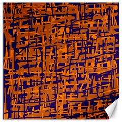 Blue And Orange Decorative Pattern Canvas 20  X 20   by Valentinaart