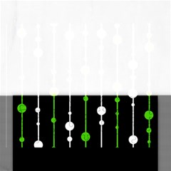Green, White And Black Pattern Rectangular Jigsaw Puzzl by Valentinaart