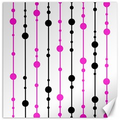 Magenta, Black And White Pattern Canvas 20  X 20   by Valentinaart