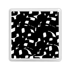 Black And White Pattern Memory Card Reader (square)  by Valentinaart