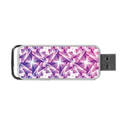 Purple Shatter Geometric Pattern Portable Usb Flash (two Sides) by TanyaDraws