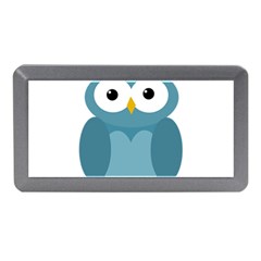 Cute Blue Owl Memory Card Reader (mini) by Valentinaart