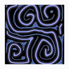Blue Abstract Design Medium Glasses Cloth by Valentinaart