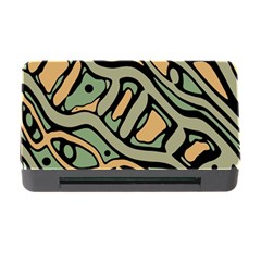 Green Abstract Art Memory Card Reader With Cf by Valentinaart