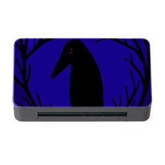 Halloween Raven - Deep Blue Memory Card Reader With Cf by Valentinaart