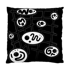Black And White Crazy Abstraction  Standard Cushion Case (two Sides) by Valentinaart