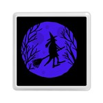 Halloween witch - blue moon Memory Card Reader (Square)  Front