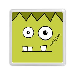 Halloween Frankenstein -yellow Memory Card Reader (square)  by Valentinaart