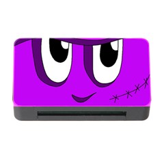 Halloween - Purple Frankenstein Memory Card Reader With Cf by Valentinaart