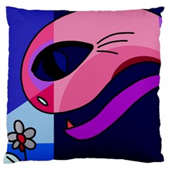 Strange Love Large Cushion Case (two Sides) by Valentinaart