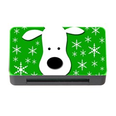 Christmas Reindeer - Green Memory Card Reader With Cf by Valentinaart