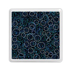 Blue Abstract Decor Memory Card Reader (square)  by Valentinaart