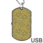 Modern Abstract Ornate Pattern Dog Tag USB Flash (Two Sides)  Front