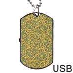 Modern Abstract Ornate Pattern Dog Tag USB Flash (Two Sides)  Back