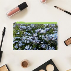 Little Blue Forget-me-not Flowers Cosmetic Bag (xs) by picsaspassion