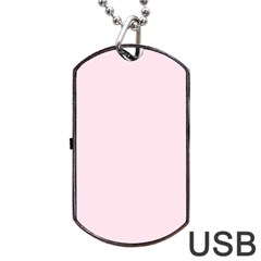 Pink Color Design Dog Tag Usb Flash (two Sides) 