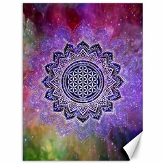 Flower Of Life Indian Ornaments Mandala Universe Canvas 36  X 48   by EDDArt