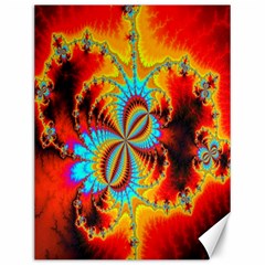 Crazy Mandelbrot Fractal Red Yellow Turquoise Canvas 12  X 16   by EDDArt