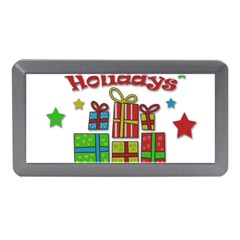 Happy Holidays - Gifts And Stars Memory Card Reader (mini) by Valentinaart