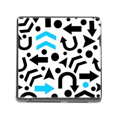 Cyan Right Direction Memory Card Reader (square) by Valentinaart