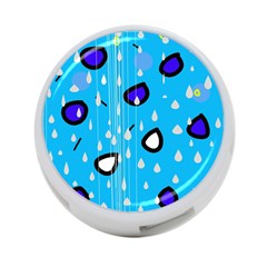 Rainy Day - Blue 4-port Usb Hub (one Side) by Moma