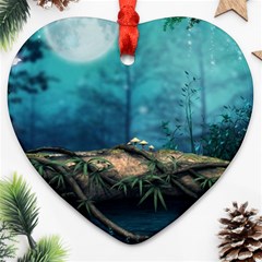 Mysterious Fantasy Nature  Heart Ornament (2 Sides) by Brittlevirginclothing