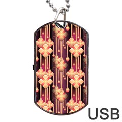 Seamless Pattern Dog Tag Usb Flash (one Side) by Amaryn4rt