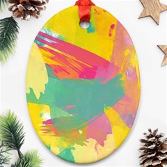 Paint Brush Oval Ornament (two Sides) by Brittlevirginclothing