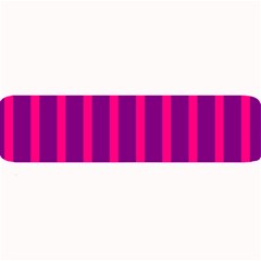 Deep Pink And Black Vertical Lines Large Bar Mats by Amaryn4rt