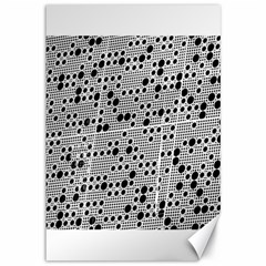 Metal Background Round Holes Canvas 12  X 18  