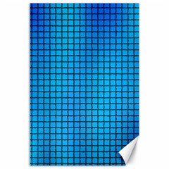 Seamless Blue Tiles Pattern Canvas 24  X 36 