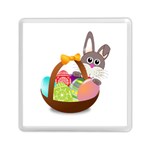 Easter Bunny Eggs Nest Basket Memory Card Reader (Square)  Front