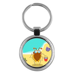 Animal Nature Cartoon Bug Insect Key Chains (round)  by Nexatart