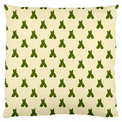 Leaf Pattern Green Wallpaper Tea Large Cushion Case (one Side) by Nexatart