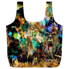 Abstract Digital Art Full Print Recycle Bags (l)  by Nexatart