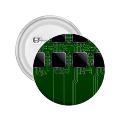Green Circuit Board Pattern 2 25  Buttons by Nexatart