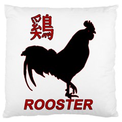 Year Of The Rooster - Chinese New Year Large Flano Cushion Case (two Sides) by Valentinaart
