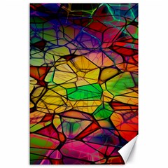 Abstract Squares Triangle Polygon Canvas 24  X 36  by Nexatart